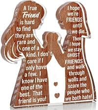 Friend Birthday Gifts for Women Friendship Best Friend Soul Sister Female Bestie BFF, Mothers Day Christmas Valentines Gifts Friends Forever Inspirational Cheer up Thank You Friend Plaque