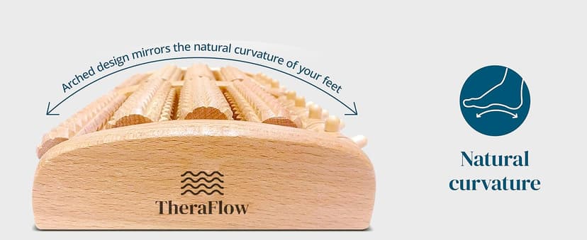 Theraflow Foot Roller for Plantar Fasciitis Relief | Feet Massage Gift for Women and Men | Foot Massager for Neuropathy, Reflexology and Deep Tissue Muscle Massage | Relaxing Gifts for Mom and Dad
