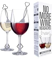 PureWine The Wand Wine Purifier - Red & White Wine Filters for Histamines & Sulfites, Sulfite Remover Sticks, Helps Allergies & Headaches, Gift Accessories for Women & Men - 3 Wands, Silver