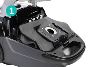 Canister Vacuum,1700W/45KPA Bagged Vacuum Cleaner,5L Large Capacity,Auto Cord Rewind,HEPA Filter,Low Noise,7.5M Cleaning Radius,Variable Power Control,Easy to Push,Hard Floor,Pet,Carpet,Upholstery,Car