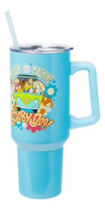 Silver Buffalo Sanrio Hello Kitty Waving Stainless Steel Tumbler with Handle and Straw, Fits in Standard Cup Holder, 40 Ounces