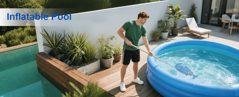 2025 Upgraded Handheld Pool Vacuum Cleaner for Above Ground & Inground Pools - Cordless Pool Cleaner w/18.5GPM Suction, Telescoping Pole(20-69in), 2 Brush Heads - Ideal for Spas & Hot Tubs