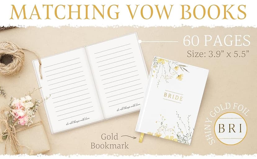 All-In-One Wedding Planner Book | Wedding Planning Organizer, Bridal Planner & Vow Books Set | Wedding Countdown Calendar | Bride Planner | Wedding Gift