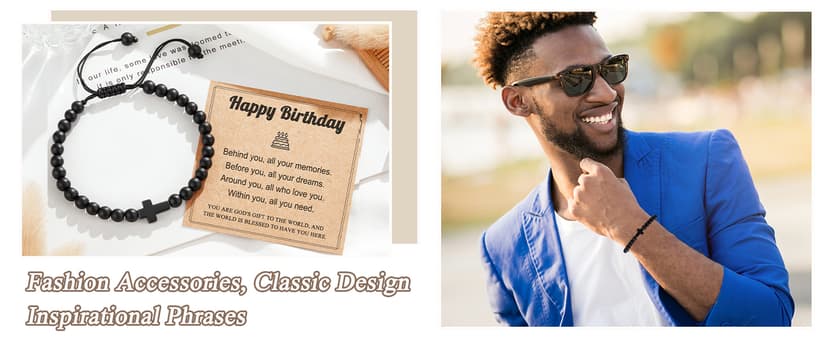 Tarsus Birthday Gifts for Men Teens, You are God's Gift to The World, 16th 18th 21st Birthday Cross Bracelet for Son Grandson Brother