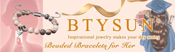 Stocking Stuffers for Teens, Christmas Gifts for Mom from Daughter Beaded Bracelets for Women Teen Girl Gifts Adjustable Charm Link Bead Birthday Graduation Gift for Her Girlfriend Sister