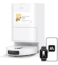 Mova V50 Ultra Complete Robot Vacuum and Mop Self-Cleaning, 24,000 Pa Suction, Liftable Navigation with Obstacle Overcoming and Warm Water Mopping with DuoSolution System Designed for Pets, Black