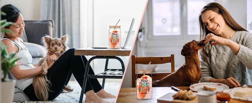 Dog Mom Gifts for Women, 16OZ Glass Cup Unique Christmas Gifts Idea Box set with Socks for Dog Lovers, Dog Mom Birthday Mothers Day Gifts Basket