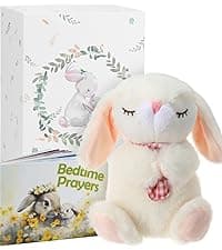 Baptism Gifts for Girls and Newborn Baby, Christening Gifts Set, 7" Praying Bunny Plush Toy and Bedtime Blessing Book in Keepsake Gift Box, Ideal Easter Gifts for Kids