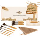 Eco Friendly Unique Natural Gift Beauty Set – Bamboo Makeup Brushes, Vegan Bamboo Roller & Soft Face Towel – Organic Self-Care Box for Women & Teens, Perfect Birthday , Holiday Present”