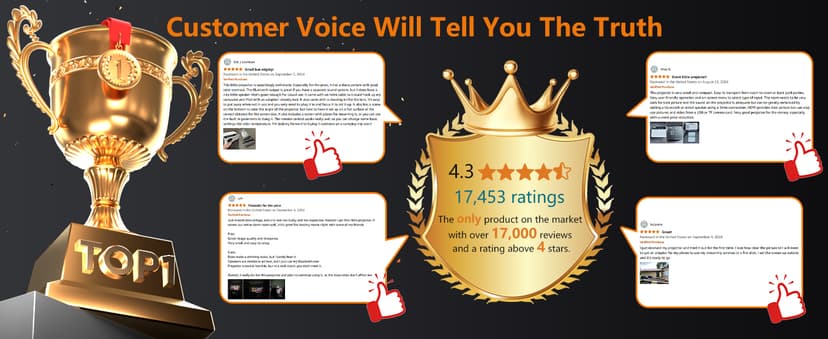 TMY Mini Projector, Upgraded Bluetooth Projector with Screen, 1080P Full HD Portable Projector, Movie Projector Compatible with TV Stick Smartphone/HDMI/USB, indoor & outdoor use