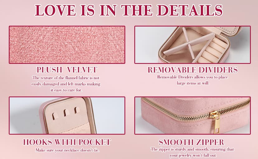 Parima Gifts for Girls - Gifts for Kids, Girl Gift Idea, 6 7 8 9 10 11 12 13 14 15 16 Year Old Girl Birthday Gifts, Teen Girl Gifts Trendy Stuff Travel Jewelry Case Box - Letter A, Pink