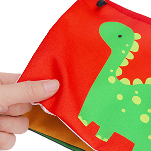 Tummy Time Baby Mirror Infant Toys Newborn 0 3 Months Brain Development with Crinkle Cloth Book Teether Black and White High Contrast Baby Toys 2 4 5 0-6 Month Boys Girls Sensory Activity Shower Gifts