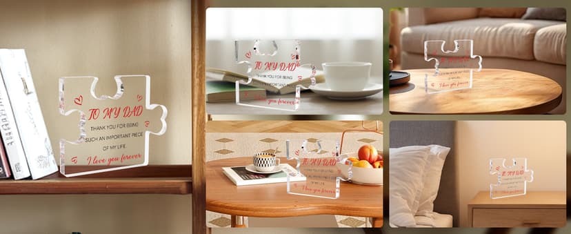 Father's Day Gifts for Dad, Dad Birthday Gift, Dad Gifts from Daughter Son, Dad Gifts for Fathers Day, Cool Gifts for Dad Acrylic Block Presents for Dad Christmas Gifts for Dad