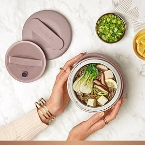 Crock-Pot 20-Ounce Electric Lunch Box, Portable Food Warmer, Blush Pink | Perfect for Travel, Car, On-the-Go | Spill-Free, Dishwasher-Safe