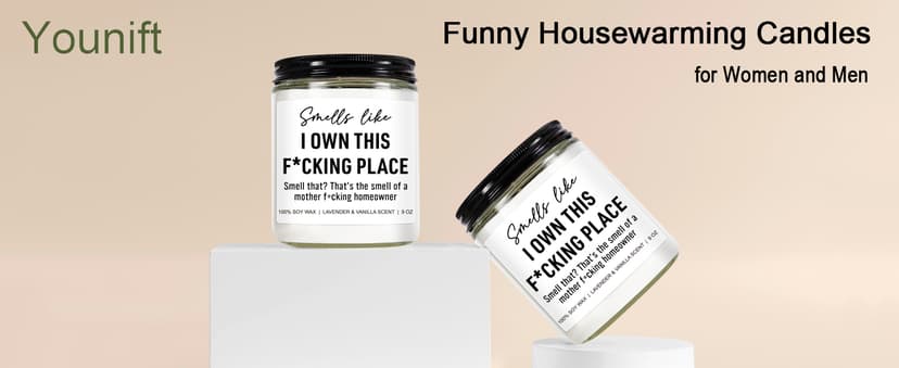 Funny Scented Candle, House Warming Gifts New Home, Housewarming Gifts for Women, Men, Couple, New Homeowner - First Apartment Essentials - Closing Presents for Home Buyers - 9 oz