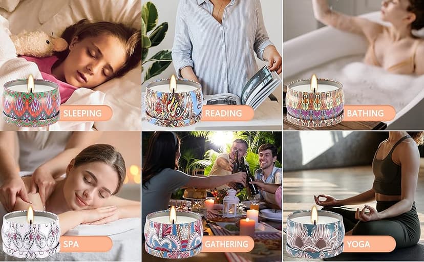 Scented Candles Gift Set, 2.5 oz Soy Wax Aromatherapy Candle for Home, Romantic Candles Gift for Mother Day Christmas Valentines Birthday (24 Pack)