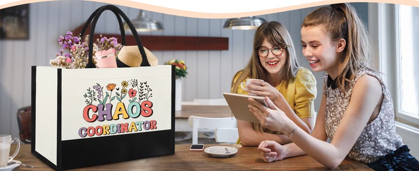 Chaos Coordinator Tote Bag Gifts for Women, Thank you Appreciation Gifts for Coworkers Boss Lady Manager Supervisor Wedding Planner Secretary Administrator Idea for Birthday Christmas