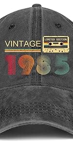 40th Birthday Gifts Women Men 1985 Hats Vintage 1985 Baseball Cap 40th Birthday Gifts for 40 Year Old Father Mothers Day