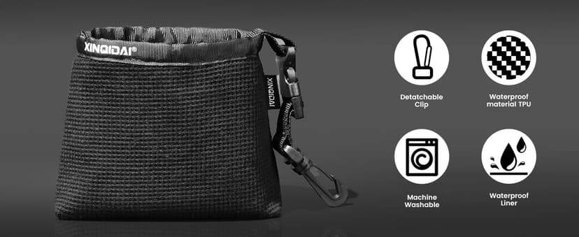 Golf Club and Golf Ball Cleaning Bag - Cleans Club Grooves, Waterproof Clean Face Tech, Detachable Clip, Machine Washable, Stay-Dry Exterior