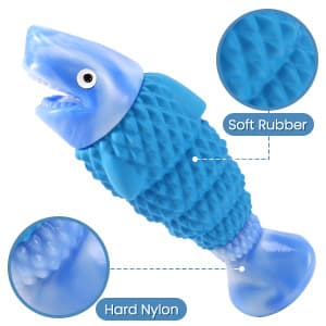 WinTour Tough Dog Toys for Aggressive Chewers, Indestructible Dog Chewers for Medium & Large Breeds, Squeaky Durable Chew Toys to Keep Them Busy, Reduce Boredom, Teeth Cleaning, Bacon Flavor