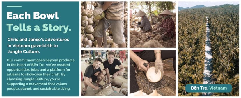 Jungle Culture 2 Polished Coconut Bowl & Wooden Spoons Set with Bamboo Straws • Natural Yoghurt & Smoothie Bowls Ideal for Ninja Creami • Healthy Coco Shell Buddha, Acai • Eco Friendly Vegan Gifts