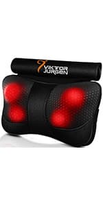 VIKTOR JURGEN Christmas Gifts for Women & Men, Shiatsu Neck and Shoulder Massager with Heat Deep Tissue Kneading Sports Recovery Massagers for Back, Foot, Relaxation Gifts for Wife, Husband, Him, Her