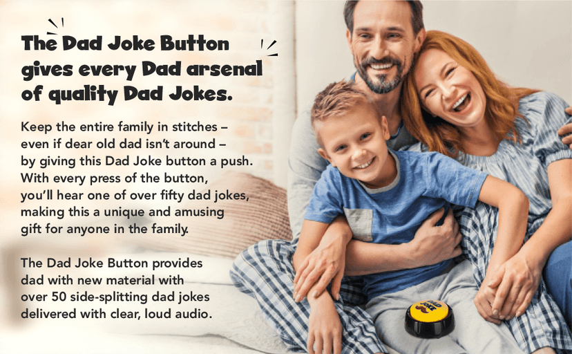 Features Endless Extra Funny Dad Jokes at The Push of a Button - Dad Gifts from Daughter, Dad Birthday Gift, White Elephant Gifts, Gifts for Men