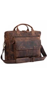 KomalC Premium Buffalo Leather Toiletry Bag for Men & Women – Leather Dopp Kit With Water resistant Lining, Premium Toiletry Travel Pouch, Unisex Wash Bag for Toiletries, Gifts for Men and Women