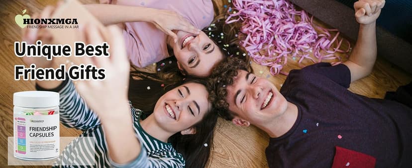 60PCS Pre-Written Friendship Messages in a Bottle, Bestfriend Birthday Gifts for Women Sister Bestie, Cute Capsule Messages in Plastic Jar Long Distance BFF Gifts