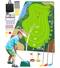 Liberry Toddler Golf Set, Upgraded Kids Golf Cart with Unique Shoulder Strap Design, Indoor and Outdoor Golf Toys for Boys and Girls Aged 1-5 Years Old