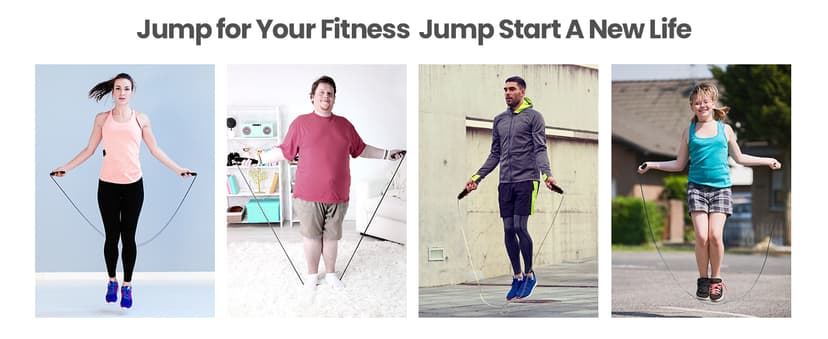 Jump Rope, Tangle-Free Rapid Speed Jumping Rope Cable with Ball Bearings for Women, Men, and Kids, Adjustable Steel Jump Rope with Foam Handles for Home Gym Exercise Fitness Workout Equipment & Slim Body