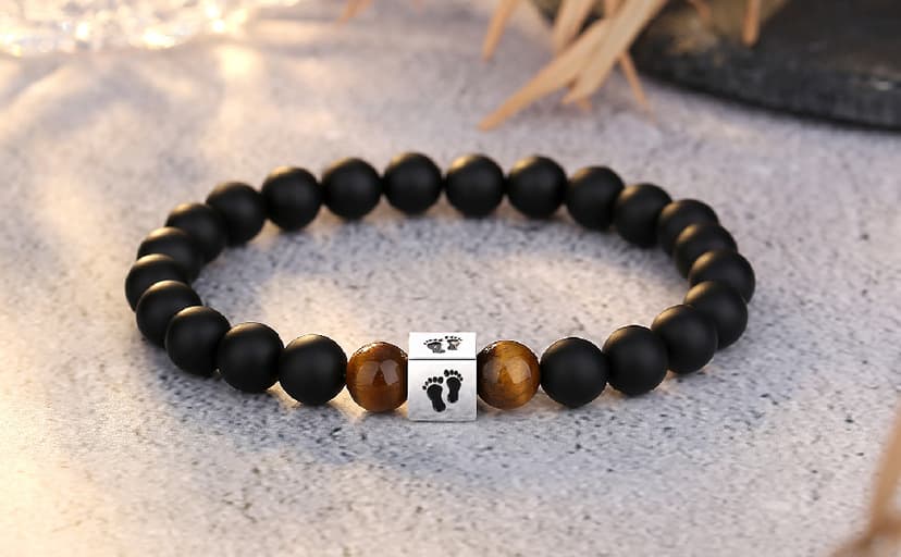 TONY & SANDY Christmas Stocking Stuffers for New Dad, First Time Dad Gifts, Daddy to be Bracelet, New Daddy Gifts for Men on Father's Birthday Valentines