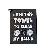 SHANKITGOLF Golf Towel for Golf Bag Microfiber with Clip, Funny Cleaning Cloth for Balls & Clubs, Premium Accessories, Gift for Men, Golfers, Dad
