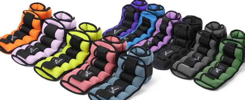 Sportneer Adjustable Ankle Weights 1 Pair 2 4 6 8 10 Lbs Leg Weight Straps for Women Men, Weighted Ankle Weights Set for Gym,Fitness, Workout,Walking, Jogging,1-5 lbs Each Ankle, 1 Pair 2-10 lbs