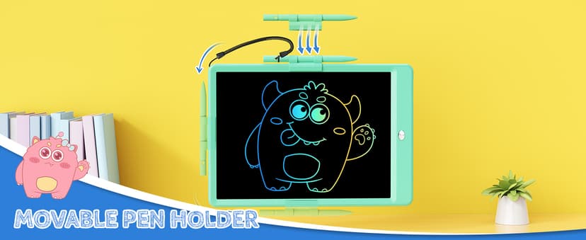 TEKFUN LCD Writing Tablet Doodle Board, 10inch Colorful Drawing Tablet Writing Pad, Kids Travel Essentials, Toddler Toys for 3 4 5 6 7 8 Year Old Girls Boys (Blue)