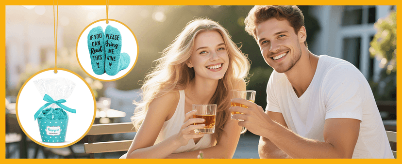 HAPPYPOP Funny Gifts for Women Men - Boba Tea Taco Gifts for Her, Bourbon Coffee Socks