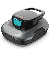 AIPER Cordless Robotic Pool Cleaner, Pool Vacuum Lasts 90 Mins, LED Indicator, Self-Parking, Ideal for Above-Ground Flat Pool up to 860 sq.ft