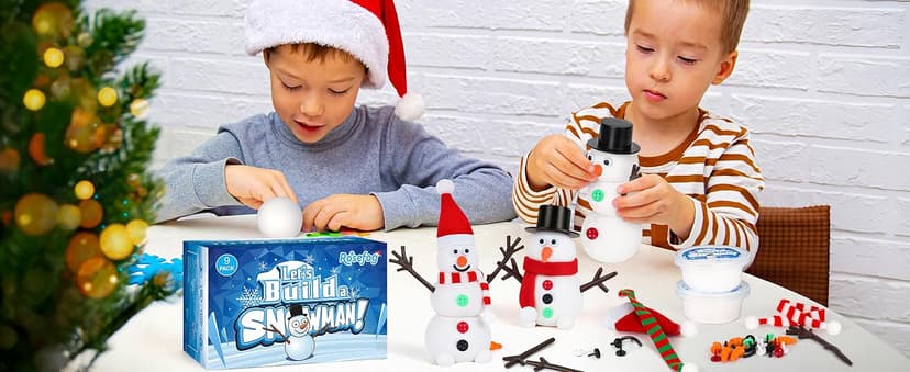 4 Pack Christmas Crafts, Air Dry Clay Snowman Craft, Do You Want to Build a Snowman Christmas Stocking Stuffers for Kids, Toddler Crafts Supplies for Christmas Winter Event Game Toys Xmas Present