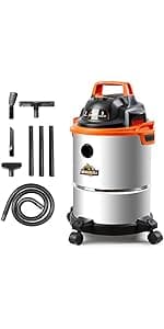 Armor All AA255W Wet/Dry Utility Vac 2.5 Gallon, 2.5-Gallon,120 Volts (AC), Orange/Black