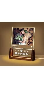 Personalized Best Friend Birthday Gifts for Women, Unique Friendship Gifts, Custom Acrylic Night Light Friend Picture Frame with Photo Name, Long Distance BFF Sister Bestie Christmas Gift