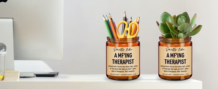 Funny Scented Candle, Therapist Gifts, Occupational Therapy Gifts, Psychology, Therapy Office Decor, Christmas, Graduation, Mental Health Therapist Presents for Women, Men, Psychologist