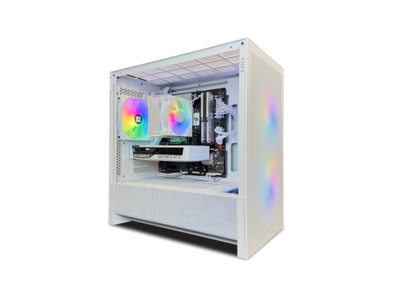 TWELF Onyx H3 Gaming PC – Core i5-13400F, RTX 5060 8GB, 16GB DDR4, 1TB NVMe SSD, WiFi 6, Windows 11 Pro – VR-Ready, White Gaming Tower + Mystery Gift Included