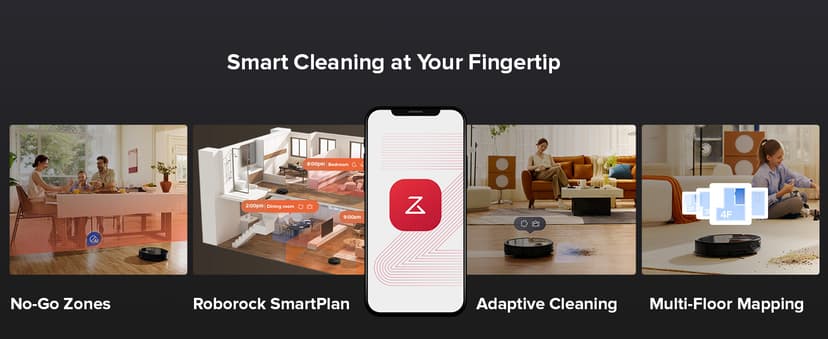 roborock Qrevo Slim Robot Vacuum and Mop Combo, 8.2cm Ultra-Slim, 3D Sensing Tech, Advanced Obstacle Recognition, 11,000Pa Suction, FlexiArm Side Brush & Mop, Auto Mop Washing & Drying, Self-Emptying