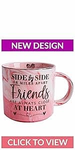 Best Friend Birthday Gifts for Women - Funny Friendship Gift for Bestfriend, Besties, BFF, Sister, Boss Woman, Big Sis, Sorority, Mom - You're My Favorite - Cute Pink Marble Mug, 11.5oz Coffee Tea Cup