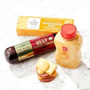 Hickory Farms Signature Beef Meat and Cheese Gift Basket (Medium) - Box Set | Charcuterie Board Food | Summer Sausage | Father's Day | Mother's Day | Easter | Christmas | Holiday | Housewarming | Gourmet | Sympathy | Care Package