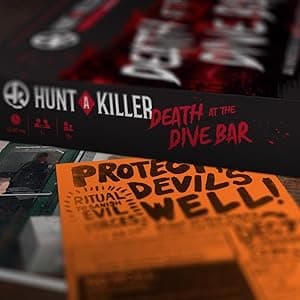 Hunt A Killer: Death At The Dive Bar, Solve a Murder at Old Scratch Tavern, Immersive Murder Mystery Game, Play Detective in Unsolved Mysteries, Great Gift For True Crime Fans, Designed for Ages 14+