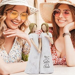 BORLESTA Best Friend Birthday Gifts for Women - Friendship Gifts for Women, Gifts for Friends Women, Sister Birthday Gifts, Bestie Gifts for Women - Friend Hand-Painted Figure