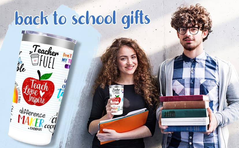 MFGNEH Teacher Gifts,Teacher Appreciation Gifts,Teachers Christmas Birthday Gift from Students,Back to School Gift for Women,20oz Stainless Steel Tumbler Cup