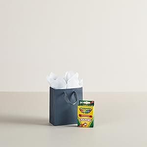 Hallmark 9" Medium Graduation Gift Bag with Tissue Paper (Gold and Silver Mortarboards on Black) for College, High School, 8th Grade, Kindergarten, Nurses