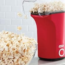 DASH Hot Air Popcorn Popper Maker with Measuring Cup to Portion Popping Corn Kernels + Melt Butter, 16 Cups - Aqua